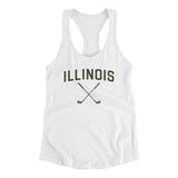 Illinois Golf Women's Racerback Tank-White-Allegiant Goods Co. Vintage Sports Apparel