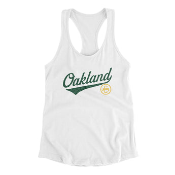Oakland Vintage Script Women's Racerback Tank-Allegiant Goods Co. Vintage Sports Apparel