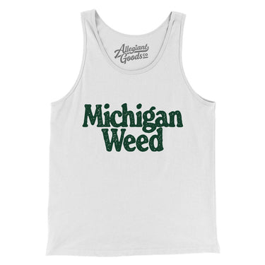 Michigan Weed Men/Unisex Tank Top-White-Allegiant Goods Co. Vintage Sports Apparel
