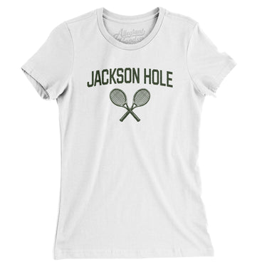 Jackson Hole Tennis Women's T-Shirt-White-Allegiant Goods Co. Vintage Sports Apparel