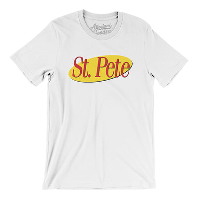 St. Pete Seinfeld Men/Unisex T-Shirt-White-Allegiant Goods Co. Vintage Sports Apparel