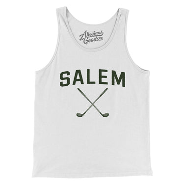 Salem Golf Men/Unisex Tank Top-White-Allegiant Goods Co. Vintage Sports Apparel