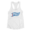 Philly Pennant Women's Racerback Tank-White-Allegiant Goods Co. Vintage Sports Apparel