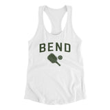 Bend Pickleball Women's Racerback Tank-White-Allegiant Goods Co. Vintage Sports Apparel