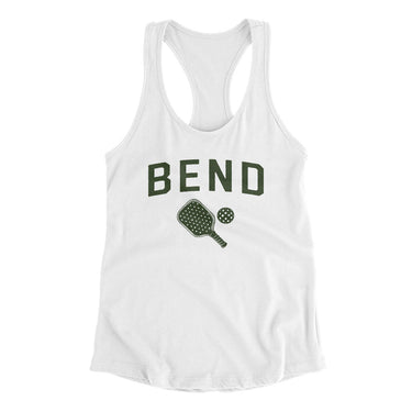 Bend Pickleball Women's Racerback Tank-White-Allegiant Goods Co. Vintage Sports Apparel