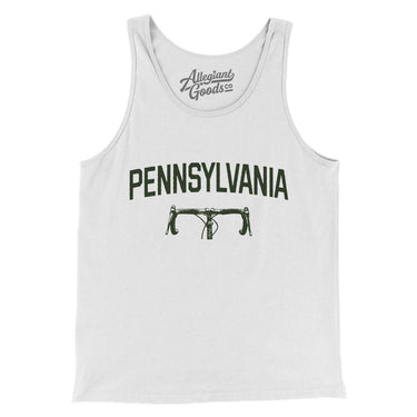 Pennsylvania Cycling Men/Unisex Tank Top-White-Allegiant Goods Co. Vintage Sports Apparel