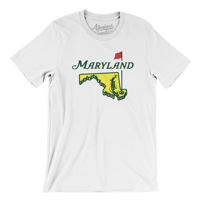 Maryland Golf Men/Unisex T-Shirt-White-Allegiant Goods Co. Vintage Sports Apparel