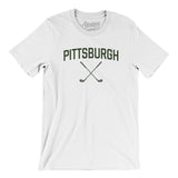 Pittsburgh Golf Men/Unisex T-Shirt-White-Allegiant Goods Co. Vintage Sports Apparel