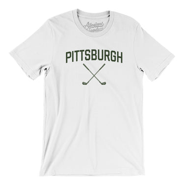 Pittsburgh Golf Men/Unisex T-Shirt-White-Allegiant Goods Co. Vintage Sports Apparel