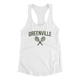 Greenville Tennis Women's Racerback Tank-White-Allegiant Goods Co. Vintage Sports Apparel