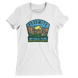 Yosemite National Park Badge Women's T-Shirt-White-Allegiant Goods Co. Vintage Sports Apparel