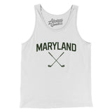 Maryland Golf Men/Unisex Tank Top-White-Allegiant Goods Co. Vintage Sports Apparel