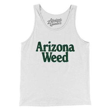 Arizona Weed Men/Unisex Tank Top-White-Allegiant Goods Co. Vintage Sports Apparel