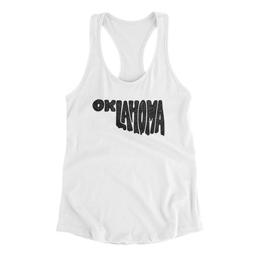 Oklahoma State Shape Text Women's Racerback Tank-Allegiant Goods Co. Vintage Sports Apparel