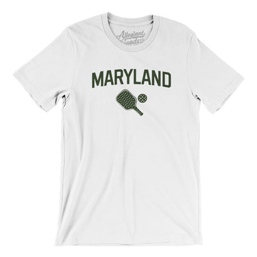 Maryland Pickleball Men/Unisex T-Shirt-White-Allegiant Goods Co. Vintage Sports Apparel