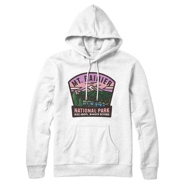 Mt. Rainier National Park Badge Hoodie-Allegiant Goods Co. Vintage Sports Apparel