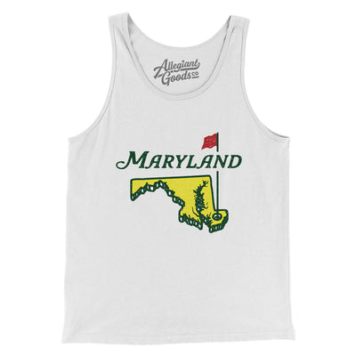 Maryland Golf Men/Unisex Tank Top-White-Allegiant Goods Co. Vintage Sports Apparel
