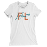 Miami Fl Overprinted Women's T-Shirt-Allegiant Goods Co. Vintage Sports Apparel