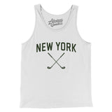 New York Golf Men/Unisex Tank Top-White-Allegiant Goods Co. Vintage Sports Apparel