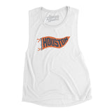 Houston Pennant Women's Flowey Scoopneck Muscle Tank-White-Allegiant Goods Co. Vintage Sports Apparel