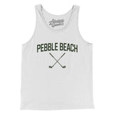 Pebble Beach Golf Men/Unisex Tank Top-White-Allegiant Goods Co. Vintage Sports Apparel