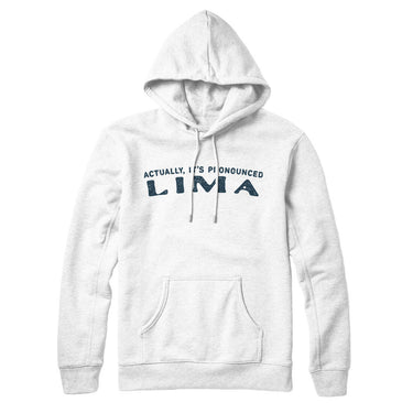 Actually It's Pronounced Lima Hoodie-White-Allegiant Goods Co. Vintage Sports Apparel