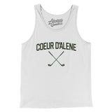 Coeur D'alene Golf Men/Unisex Tank Top-White-Allegiant Goods Co. Vintage Sports Apparel