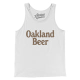 Oakland Beer Men/Unisex Tank Top-White-Allegiant Goods Co. Vintage Sports Apparel