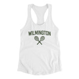 Wilmington Tennis Women's Racerback Tank-White-Allegiant Goods Co. Vintage Sports Apparel