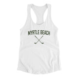 Myrtle Beach Golf Women's Racerback Tank-White-Allegiant Goods Co. Vintage Sports Apparel