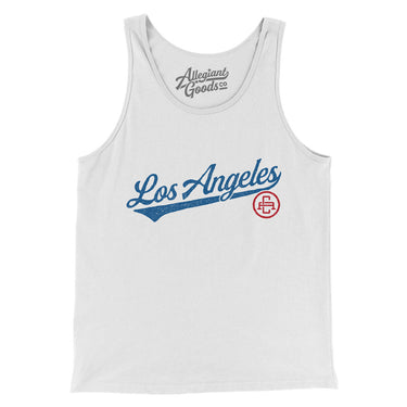 Los Angeles Vintage Script Men/Unisex Tank Top-Allegiant Goods Co. Vintage Sports Apparel