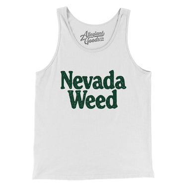 Nevada Weed Men/Unisex Tank Top-White-Allegiant Goods Co. Vintage Sports Apparel