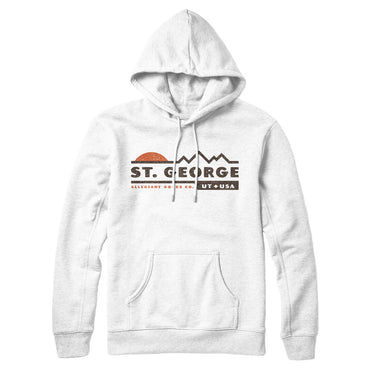 St. George Mountain Sunset Hoodie-White-Allegiant Goods Co. Vintage Sports Apparel