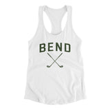 Bend Golf Women's Racerback Tank-White-Allegiant Goods Co. Vintage Sports Apparel