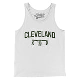 Cleveland Cycling Men/Unisex Tank Top-White-Allegiant Goods Co. Vintage Sports Apparel