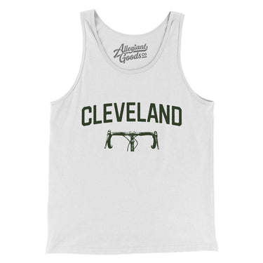 Cleveland Cycling Men/Unisex Tank Top-White-Allegiant Goods Co. Vintage Sports Apparel