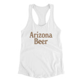Arizona Beer Women's Racerback Tank-White-Allegiant Goods Co. Vintage Sports Apparel