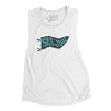 San Jose Pennant Women's Flowey Scoopneck Muscle Tank-Allegiant Goods Co. Vintage Sports Apparel