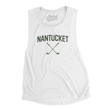 Nantucket Golf Women's Flowey Scoopneck Muscle Tank-White-Allegiant Goods Co. Vintage Sports Apparel