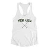 West Palm Golf Women's Racerback Tank-White-Allegiant Goods Co. Vintage Sports Apparel