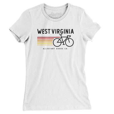 West Virginia Cycling Women's T-Shirt-White-Allegiant Goods Co. Vintage Sports Apparel