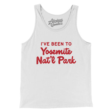 I've Been To Yosemite National Park Men/Unisex Tank Top-White-Allegiant Goods Co. Vintage Sports Apparel