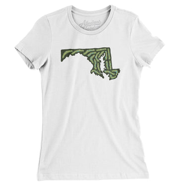 Maryland Golf Course Women's T-Shirt-White-Allegiant Goods Co. Vintage Sports Apparel