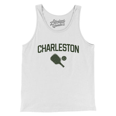 Charleston Pickleball Men/Unisex Tank Top-White-Allegiant Goods Co. Vintage Sports Apparel