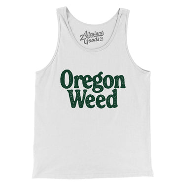 Oregon Weed Men/Unisex Tank Top-White-Allegiant Goods Co. Vintage Sports Apparel