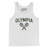 Olympia Tennis Men/Unisex Tank Top-White-Allegiant Goods Co. Vintage Sports Apparel