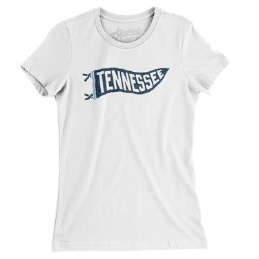 Tennessee Pennant Women's T-Shirt-White-Allegiant Goods Co. Vintage Sports Apparel