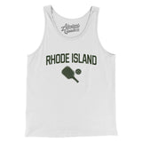 Rhode Island Pickleball Men/Unisex Tank Top-White-Allegiant Goods Co. Vintage Sports Apparel