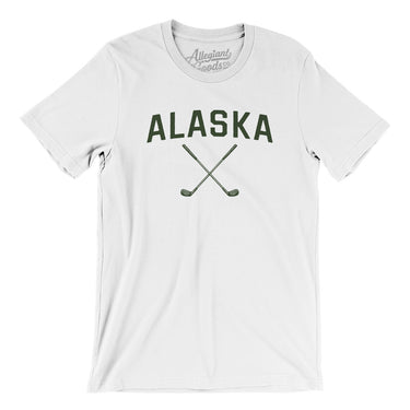 Alaska Golf Men/Unisex T-Shirt-White-Allegiant Goods Co. Vintage Sports Apparel