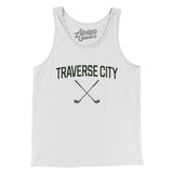 Traverse City Golf Men/Unisex Tank Top-White-Allegiant Goods Co. Vintage Sports Apparel